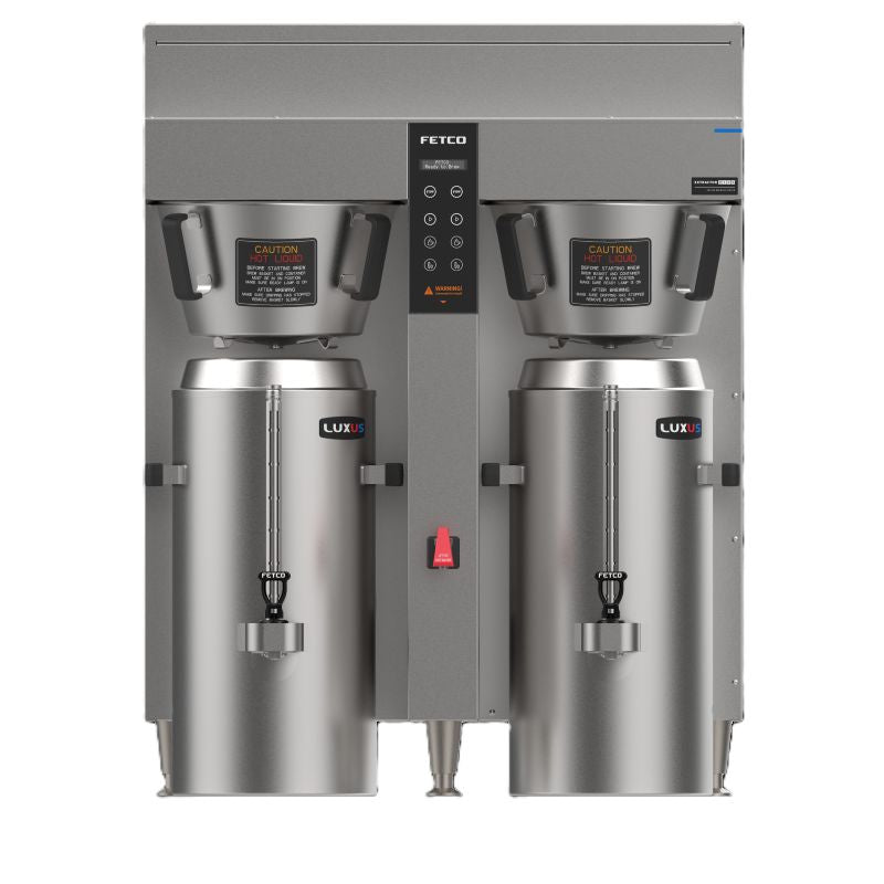 FETCO CBS-1262 Plus Twin 3-Gallon Commercial Coffee Brewer Dual Station Extractor Plus Stainless Steel with Metal Brew Basket
