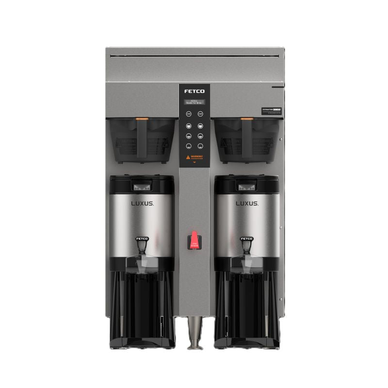 FETCO CBS-1252 Plus Twin 1.5-Gallon Commercial Coffee Brewer Twin Station Extractor Plus Stainless Steel With Plastic Brew Basket