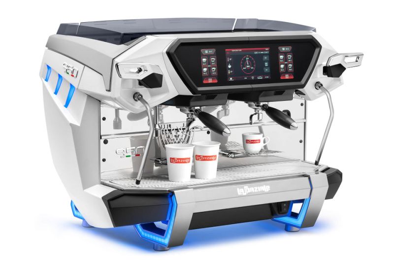 La Spaziale Commercial Espresso Machine White with Takeaway capabilites and 2 Groups