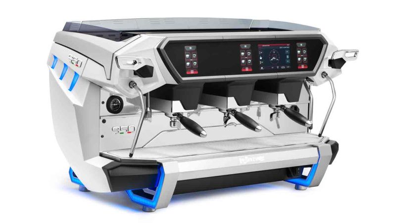 La Spaziale Commercial Espresso Machine White with 3 Groups
