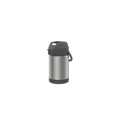 2.2-liter pump lever airpot dispenser featuring an insulated body and easy-press pump lever, designed for serving hot coffee and beverages.