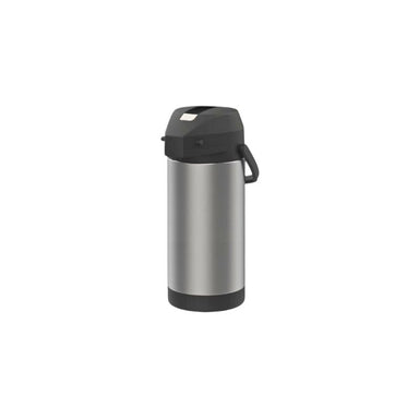 3.8-liter pump lever airpot dispenser featuring an insulated body and easy-press pump lever, designed for serving hot coffee and beverages.