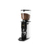 Anfim Alba high-speed espresso grinder angled view with metal housing and dosing chute