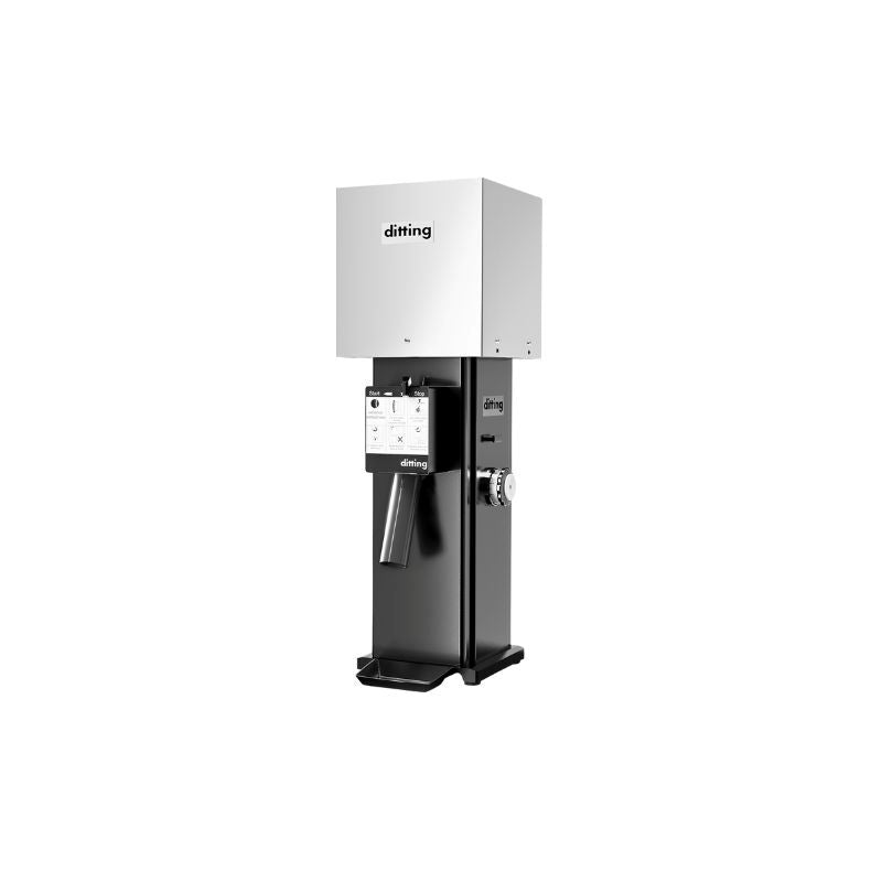 Ditting 1403 Industrial Grinder with 140 mm flat burrs and high-capacity hopper for commercial bulk coffee grinding.